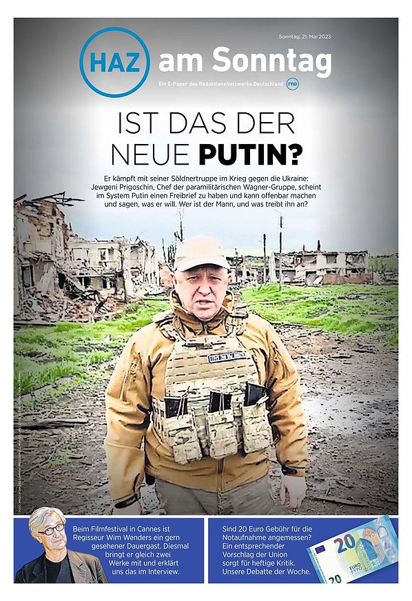 A capa da Hannoversche Allgemeine Zeitung am Sonntag.jpg
